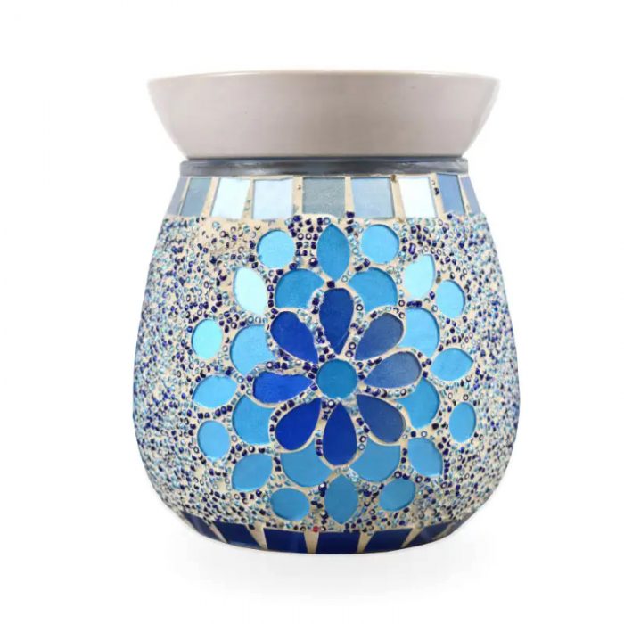 SU-028 Floral Mosaic Glass Wax Melt Warmer - Image 5