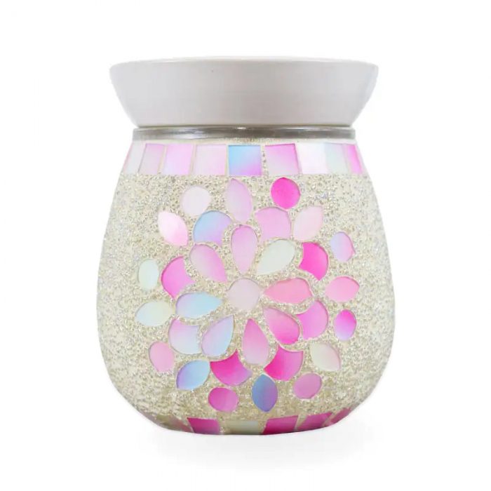 SU-028 Floral Mosaic Glass Wax Melt Warmer - Image 3
