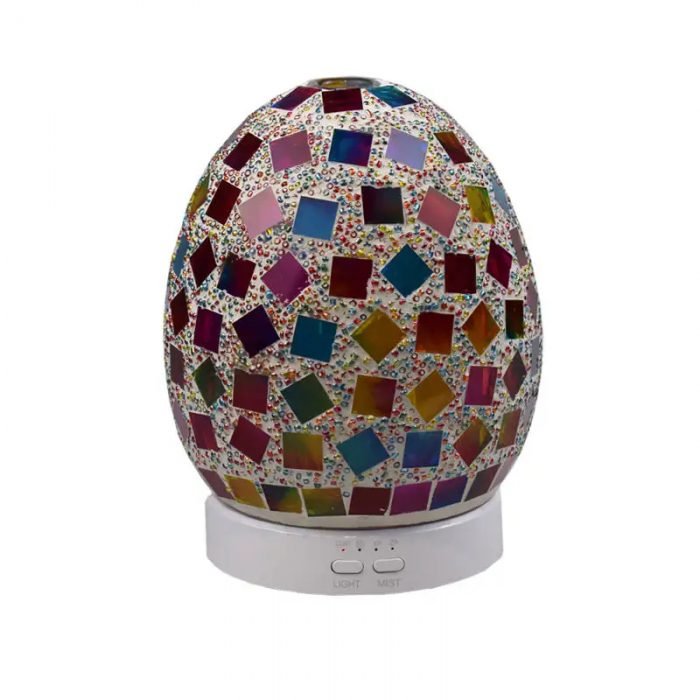 SU-055 Egg Shape Mosaic Glass Essential Oil Diffuser - Image 6