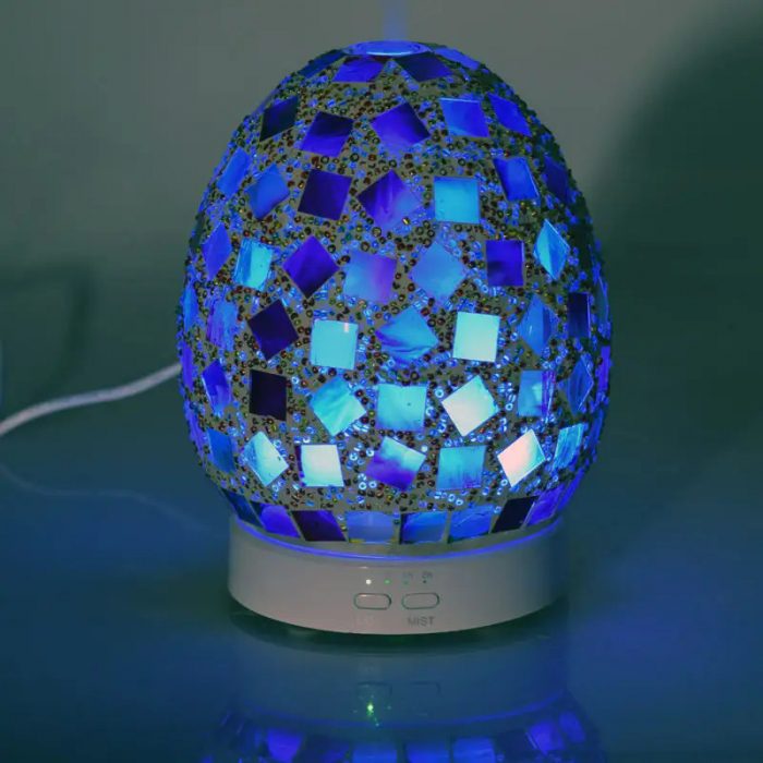 SU-055 Egg Shape Mosaic Glass Essential Oil Diffuser - Image 7