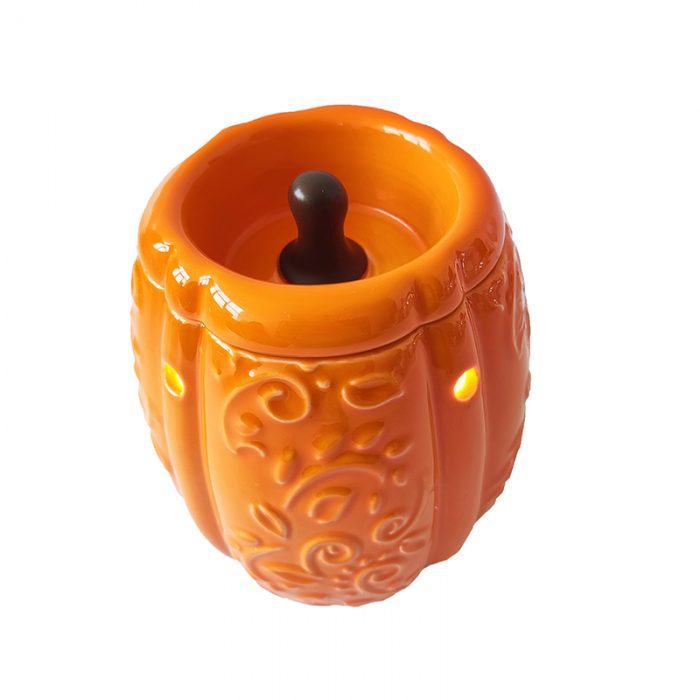 SU-007 Embossed Orange Pumpkin Wax Melt Warmer - Image 2