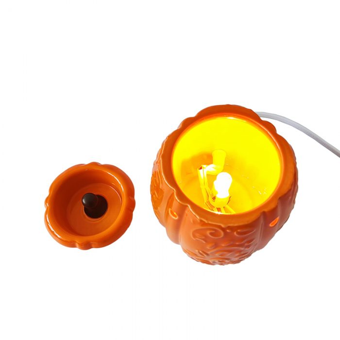 SU-007 Embossed Orange Pumpkin Wax Melt Warmer - Image 4
