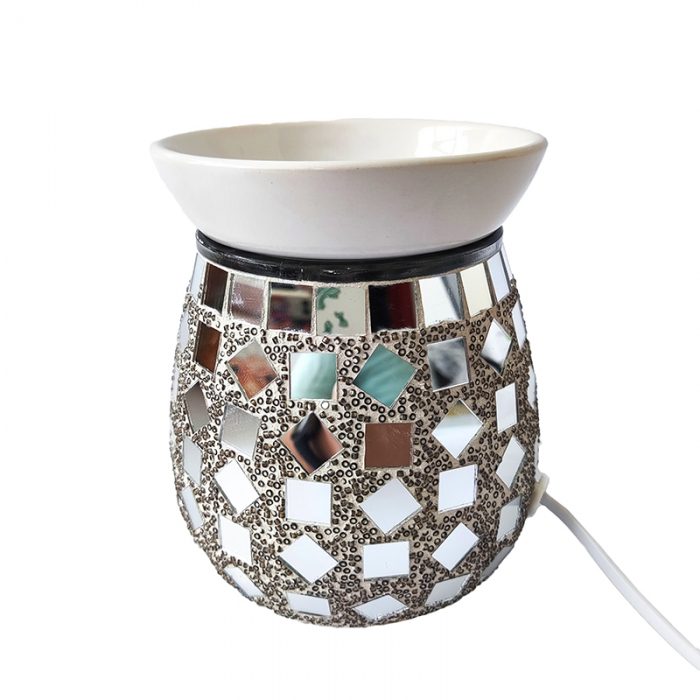 SU-001 Luxury Scent Diffuser Mosaic Glass Candle Wax Melt Warmer - Image 2