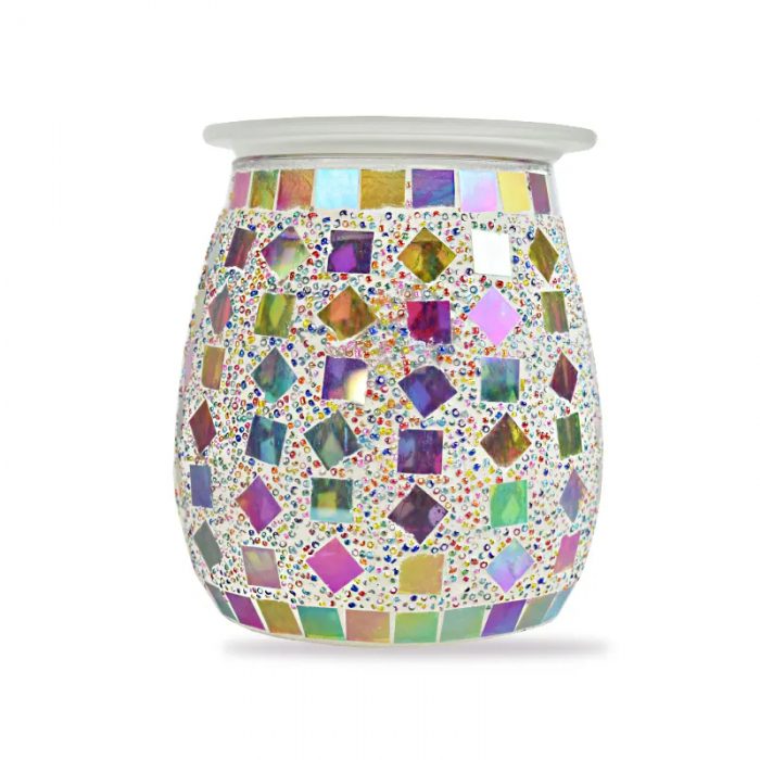 SU-001 Luxury Scent Diffuser Mosaic Glass Candle Wax Melt Warmer