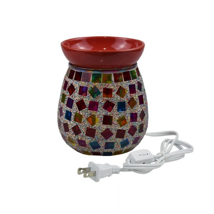 SU-001 Luxury Scent Diffuser Mosaic Glass Candle Wax Melt Warmer - Image 5