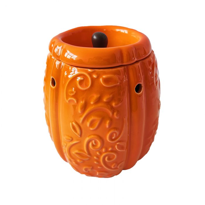 SU-007 Embossed Orange Pumpkin Wax Melt Warmer - Image 3