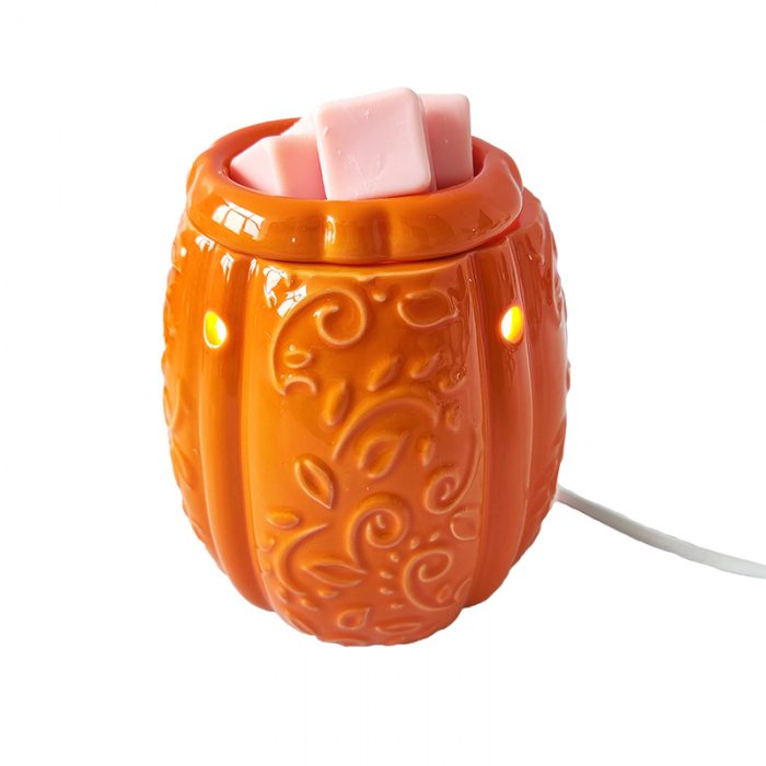 SU-007 Embossed Orange Pumpkin Wax Melt Warmer