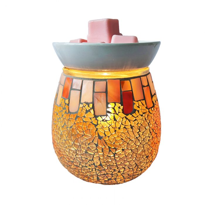 SU-021 Orange Mosaic Electric Wax Melt Burner