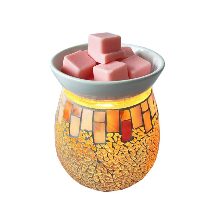 SU-021 Orange Mosaic Electric Wax Melt Burner - Image 2