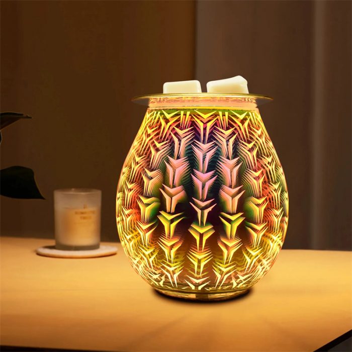 SU-025 3D Colorful Glass Wax Melt Burner - Image 6